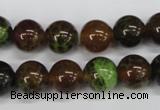 CAG4834 15 inches 12mm round dragon veins agate beads wholesale