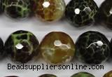 CAG4847 15 inches 18mm faceted round dragon veins agate beads