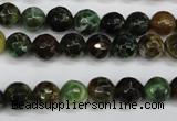 CAG4852 15 inches 8mm faceted round dragon veins agate beads