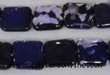 CAG4873 15 inches 14*14mm faceted square fire crackle agate beads