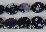 CAG4892 15 inches 15mm faceted coin fire crackle agate beads