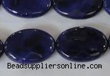 CAG4898 15 inches 18*25mm faceted oval fire crackle agate beads