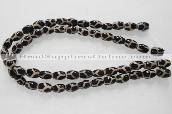 CAG5087 15.5 inches 8*12mm drum tibetan agate beads wholesale