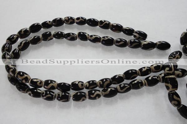 CAG5088 15.5 inches 8*12mm drum tibetan agate beads wholesale