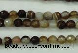 CAG5106 15.5 inches 6mm faceted round line agate beads wholesale