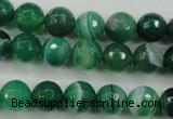 CAG5122 15.5 inches 8mm faceted round line agate beads wholesale