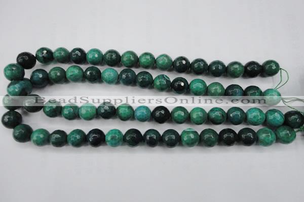 CAG5129 15.5 inches 12mm faceted round agate beads wholesale