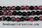 CAG5197 15 inches 6mm faceted round fire crackle agate beads