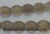 CAG5256 15.5 inches 10*12mm rice Brazilian grey agate beads