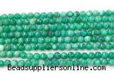 CAG5309 15.5 inches 4mm faceted round peafowl agate gemstone beads