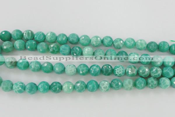 CAG5311 15.5 inches 8mm faceted round peafowl agate gemstone beads