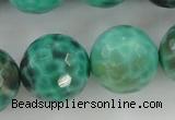 CAG5317 15.5 inches 20mm faceted round peafowl agate gemstone beads