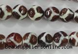 CAG5339 15.5 inches 10mm faceted round tibetan agate beads wholesale