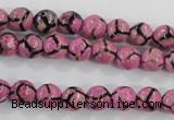 CAG5347 15.5 inches 8mm faceted round tibetan agate beads wholesale