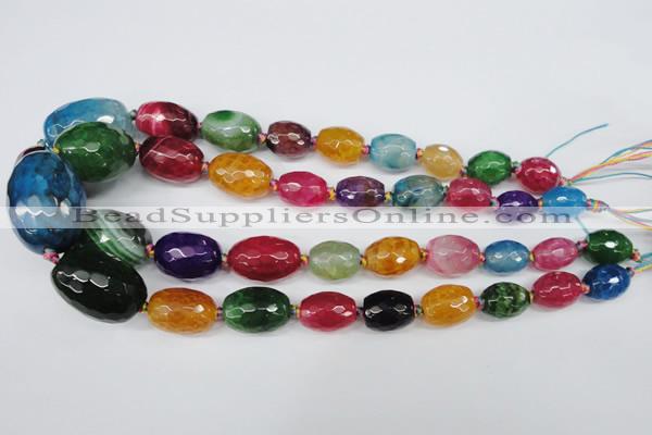 CAG5409 10*14mm – 20*30mm faceted drum dragon veins agate beads