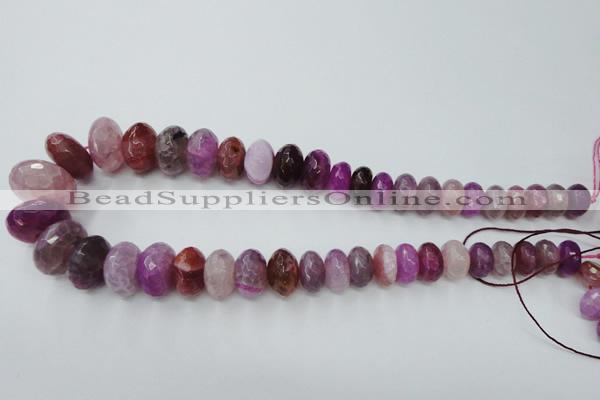 CAG5413 8*12mm – 13*22mm faceted rondelle dragon veins agate beads