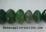 CAG5417 8*12mm – 13*22mm faceted rondelle dragon veins agate beads