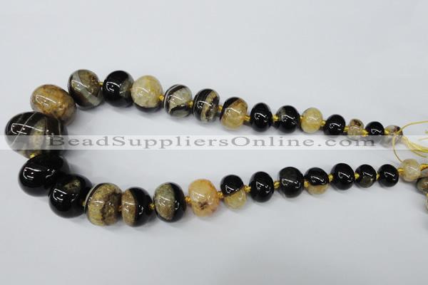 CAG5439 7*11mm – 20*30mm rondelle agate druzy geode agate beads