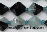 CAG5498 15.5 inches 18*18mm faceted bicone agate gemstone beads