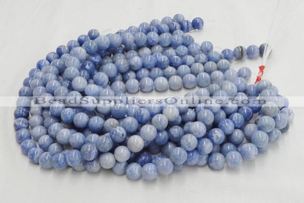 CAG550 16 inches 4mm round blue agate gemstone beads wholesale