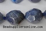 CAG5516 15.5 inches 18*22mm faceted nuggets agate gemstone beads