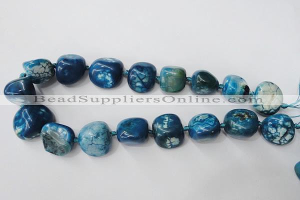 CAG5525 15.5 inches 20*22mm - 20*24mm nuggets agate gemstone beads