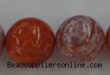 CAG5568 15.5 inches 20mm round natural fire agate beads wholesale