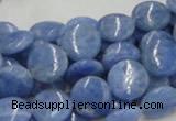 CAG559 16 inches 12mm flat round blue agate gemstone beads wholesale