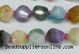 CAG5618 15 inches 10*12mm faceted nuggets agate gemstone beads