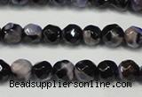 CAG5655 15 inches 4mm faceted round fire crackle agate beads