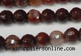 CAG5676 15 inches 6mm faceted round fire crackle agate beads