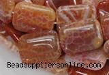 CAG570 15.5 inches 22*30mm rectangle natural fire agate beads