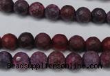 CAG5704 15 inches 8mm faceted round fire crackle agate beads