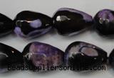 CAG5729 15 inches 13*18mm faceted teardrop fire crackle agate beads