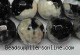 CAG5876 15 inches 18mm faceted round fire crackle agate beads