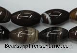 CAG5913 15 inches 12*20mm rice Madagascar agate gemstone beads