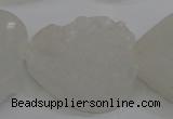 CAG5982 15.5 inches 30mm heart white agate gemstone beads