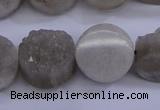 CAG5985 15.5 inches 16mm coin grey agate gemstone beads