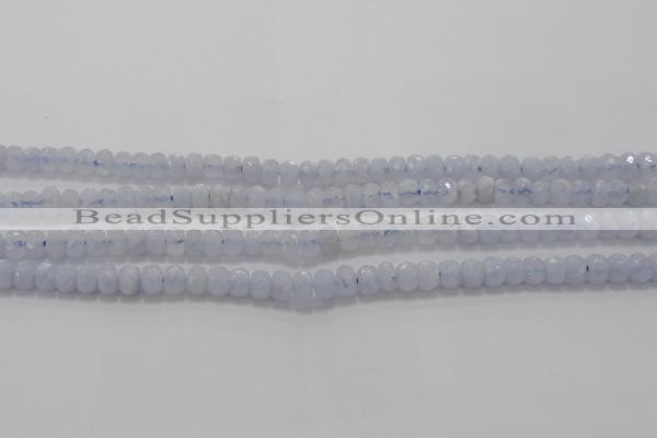 CAG5992 15.5 inches 3*5mm faceted rondelle blue lace agate beads