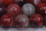 CAG6114 15.5 inches 12mm round south red agate gemstone beads