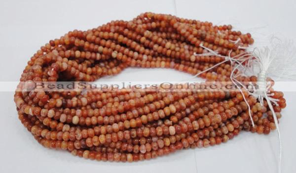 CAG615 15.5 inches 4*8mm rondelle natural fire agate beads