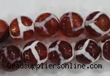 CAG6200 15 inches 8mm faceted round tibetan agate gemstone beads