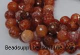 CAG621 15.5 inches 10mm faceted round natural fire agate beads