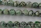 CAG6409 15 inches 8mm faceted round tibetan agate gemstone beads