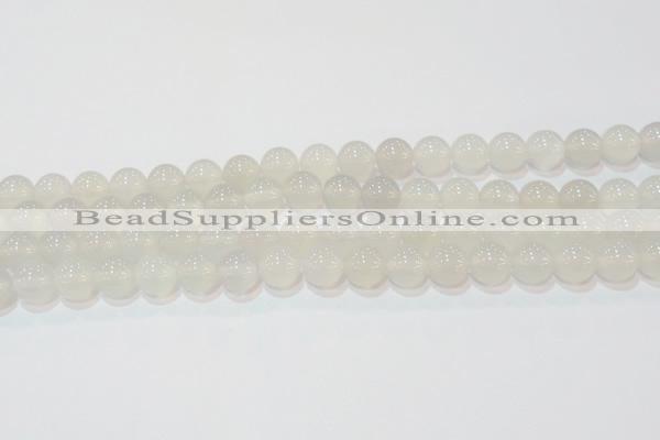 CAG6503 15.5 inches 10mm round Brazilian white agate beads