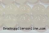 CAG6504 15.5 inches 12mm round Brazilian white agate beads