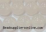 CAG6505 15.5 inches 14mm round Brazilian white agate beads