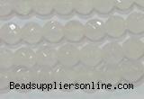 CAG6511 15.5 inches 6mm faceted round Brazilian white agate beads