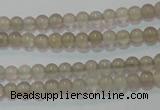 CAG6530 15.5 inches 3mm round Brazilian grey agate beads