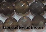 CAG6539 15.5 inches 16mm faceted round Brazilian grey agate beads